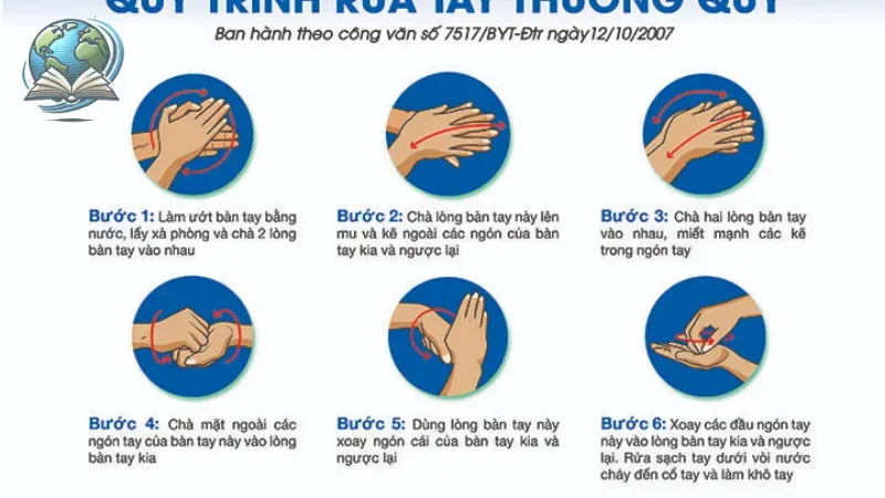 6 bước rửa tay đúng cách 1