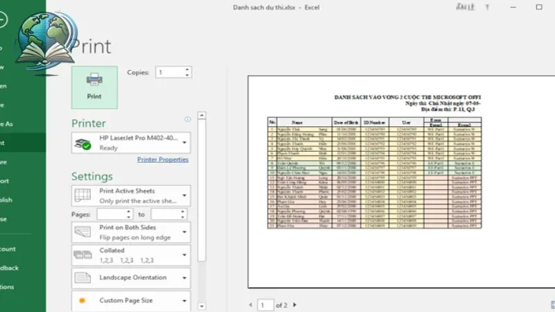 cách in file excel 4