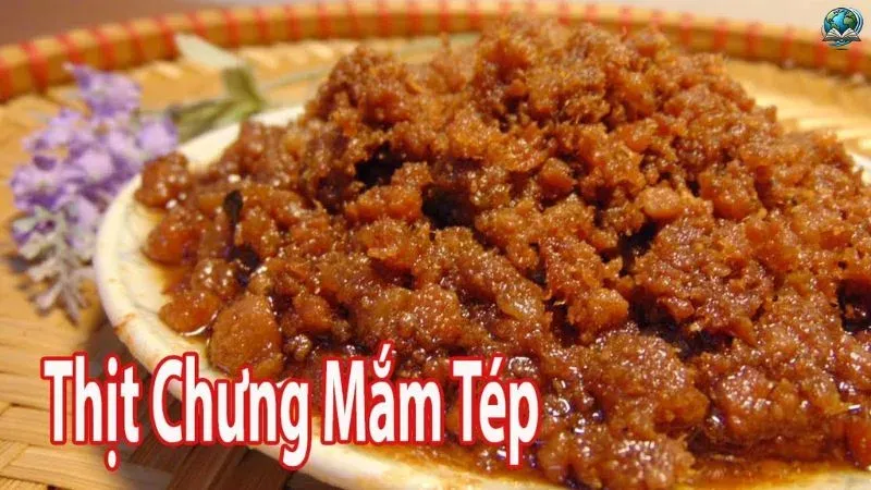 mắm tép chưng thịt cách làm 2