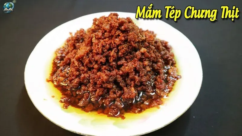 mắm tép chưng thịt cách làm 3