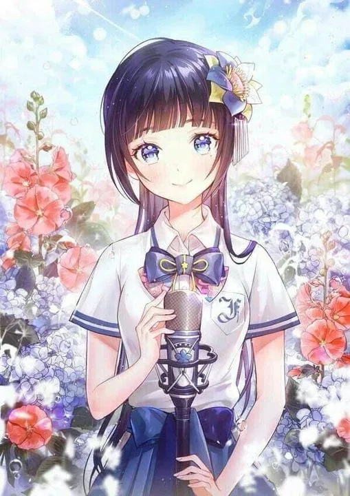Ảnh anime girl cười dễ thương làm tan chảy trái tim người xem