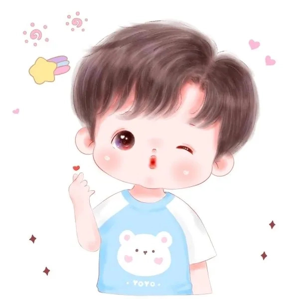 Hình ảnh chibi nữ cute dễ thương với nét vẽ độc đáo