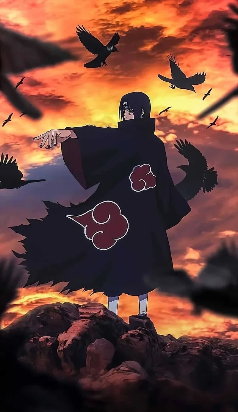 Hình uchiha itachi thể hiện sự sắc sảo, mạnh mẽ và đầy thu hút