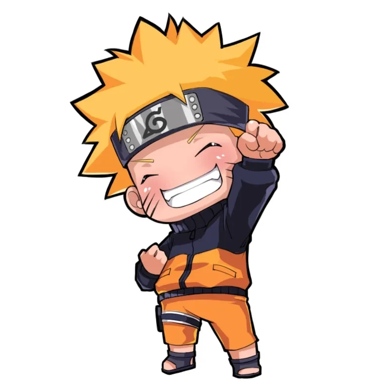 Hình cute naruto dễ thương với nụ cười tỏa sáng trên khuôn mặt