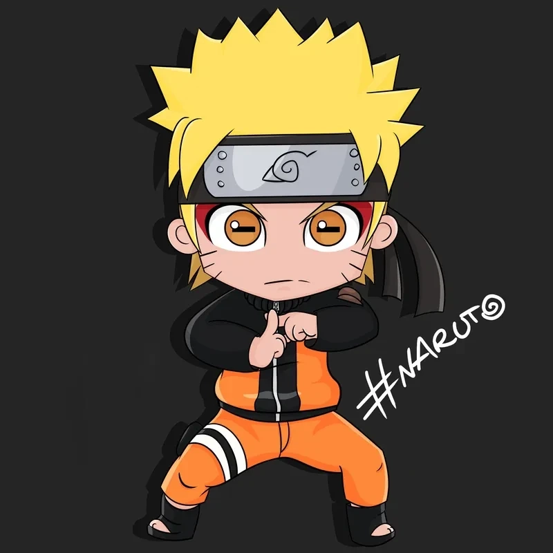 Hình cửu vĩ cute của naruto với vẻ đáng yêu và sự mạnh mẽ tiềm ẩn