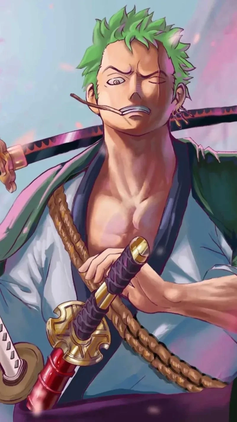 Hình nền zoro wano đầy phong cách trong One Piece