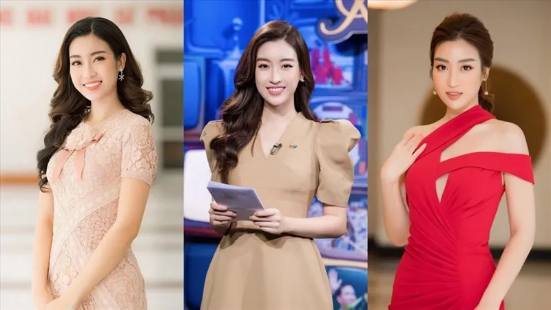 Hoa hậu Đỗ Mỹ Linh đăng quang trong một cuộc thi sắc đẹp lớn