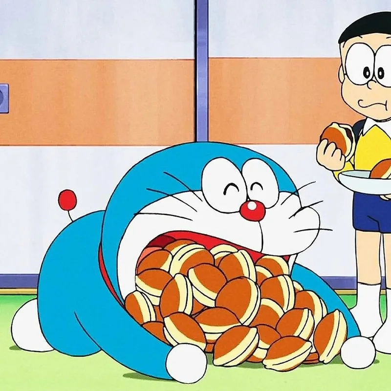 Cùng nhìn ngắm khoảnh khắc doraemon ăn bánh đáng yêu