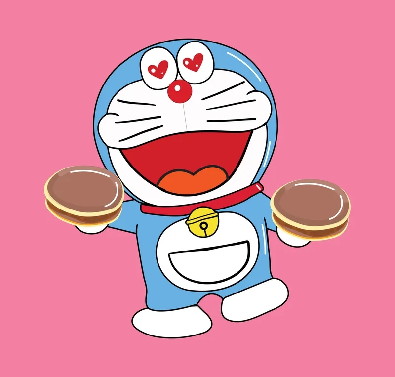 Loạt ảnh doraemon ăn bánh rán cute không thể bỏ qua