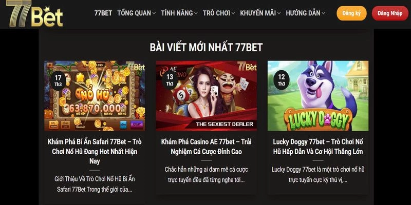 77bet rất xứng đáng với danh xưng Top 1