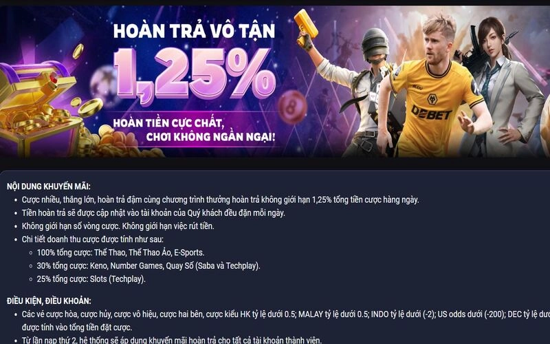 Hoàn trả &amp; thưởng nạp lại – Duy trì phong độ dài lâu