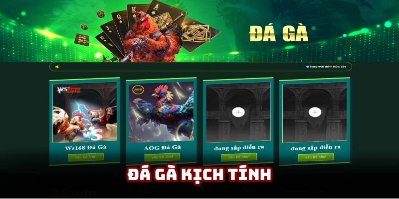 Đá gà 32Win lối chơi linh hoạt, thưởng lớn bất ngờ