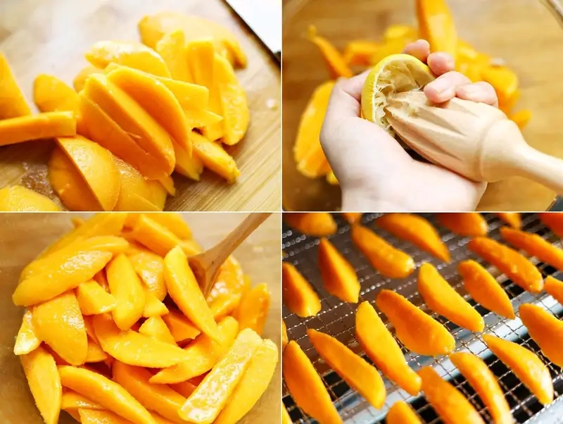 Các bước thực hiện xoài sấy dẻo tại nhà