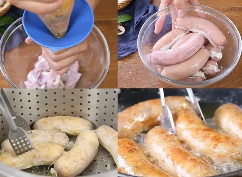 Quy trình thực hiện cách làm xúc xích tại nhà