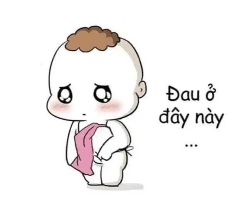 Đau ở đây này meme khiến ai cũng bật cười khi xem