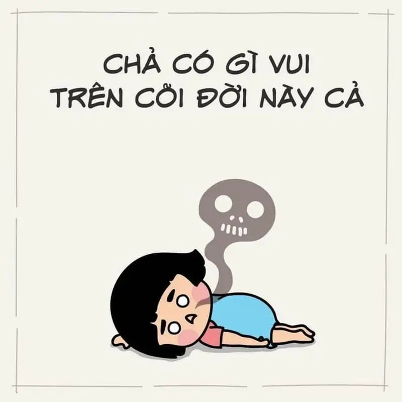 Meme chán không buồn nói mô tả sự bất lực vui nhộn