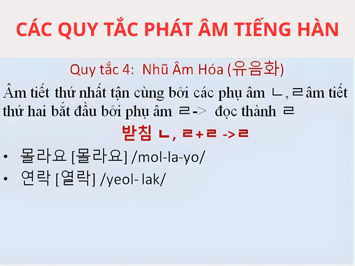Mẹo quy tắc đọc tiếng Hàn chuẩn