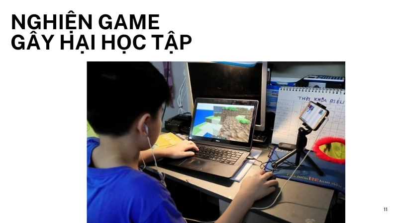 Tác hại của chơi game quá nhiều với học tập 