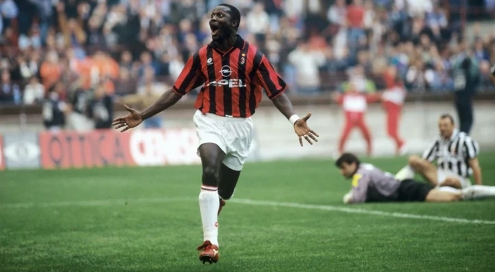 George Weah trong màu áo huyền thoại AC Milan