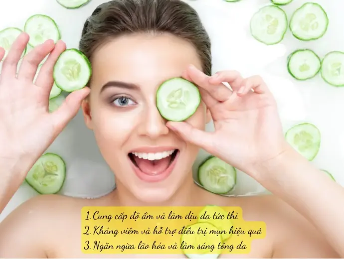 Làm đẹp từ dưa chuột bí quyết cho làn da trắng mịn