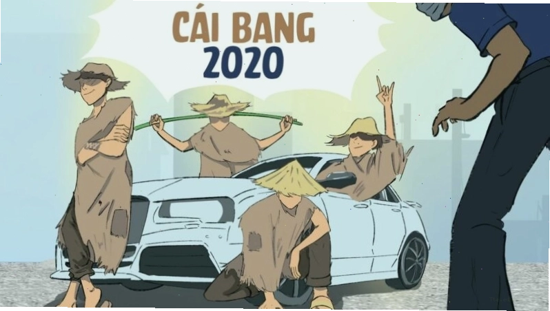 Ảnh ăn xin hài hước nhưng lại đi kèm xe sang