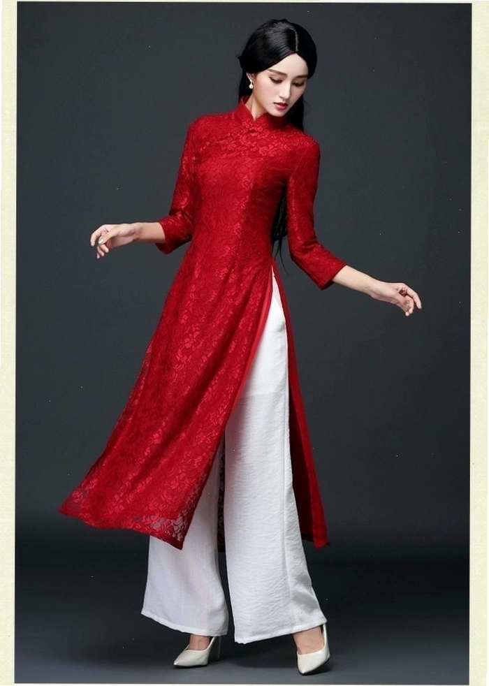 Ảnh gái xinh mặc áo dài truyền thống