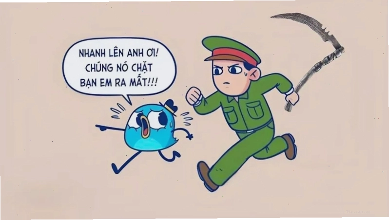 Ảnh meme báo công an với tình huống dọa nhau trên mạng