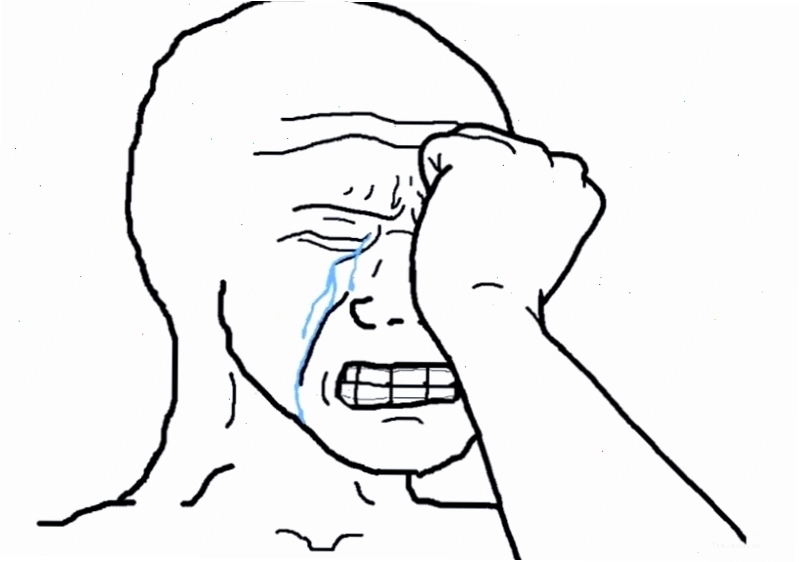 Ảnh meme buồn minh họa cảm xúc thất vọng