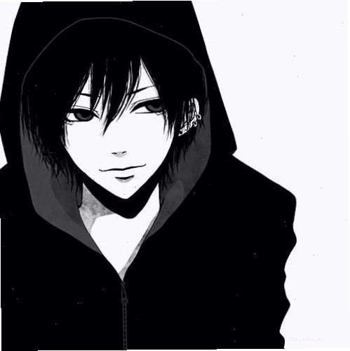 Anime boy đen trắng đẹp nam đội mũ, tạo phong cách trẻ trung