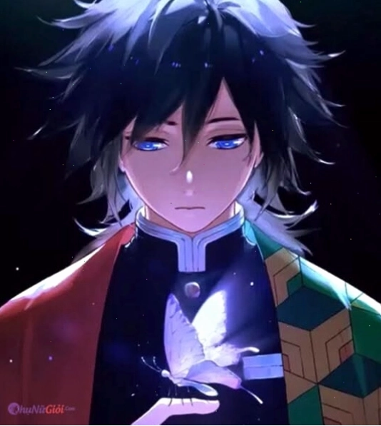 Avatar anime nữ với hiệu ứng neon lấp lánh