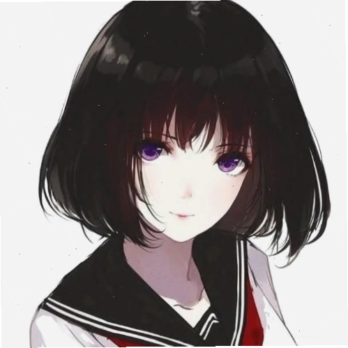 Avatar anime nữ với hiệu ứng neon xanh dương và hồng