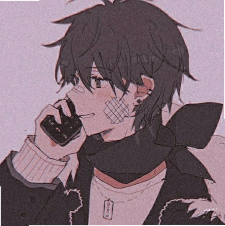 Avatar cặp anime đen trắng với hiệu ứng ánh sáng nghệ thuật