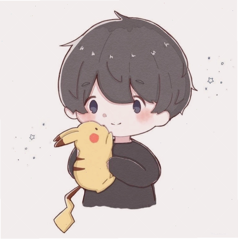 Avatar đôi anime nam chibi dễ thương