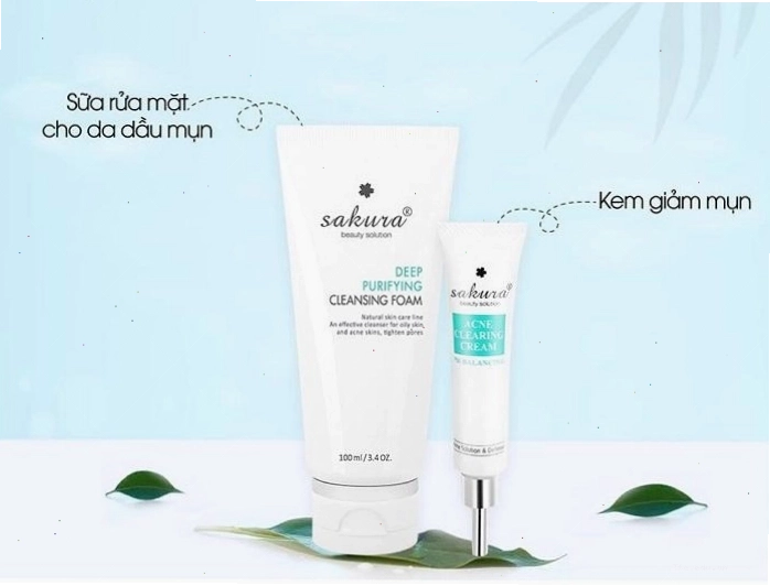 Bộ đôi trị mụn Sakura cho da dầu