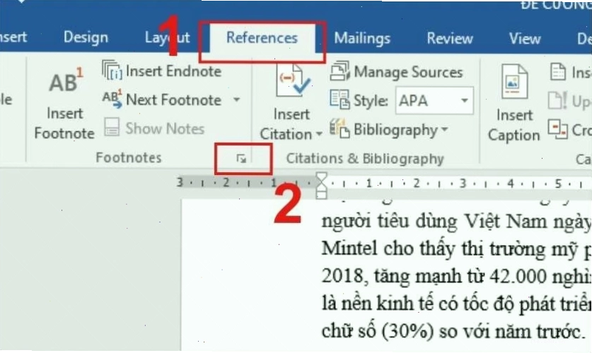 Cách tùy chỉnh và xóa Footnote trong Word