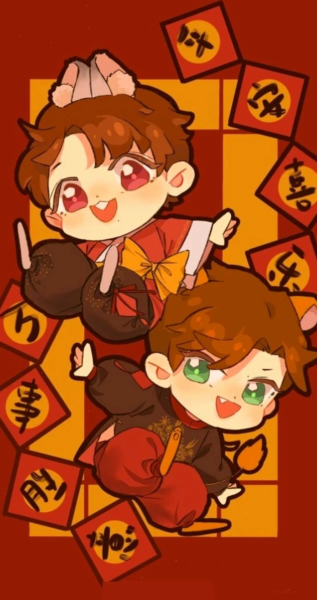 Cặp đôi anime đón Tết