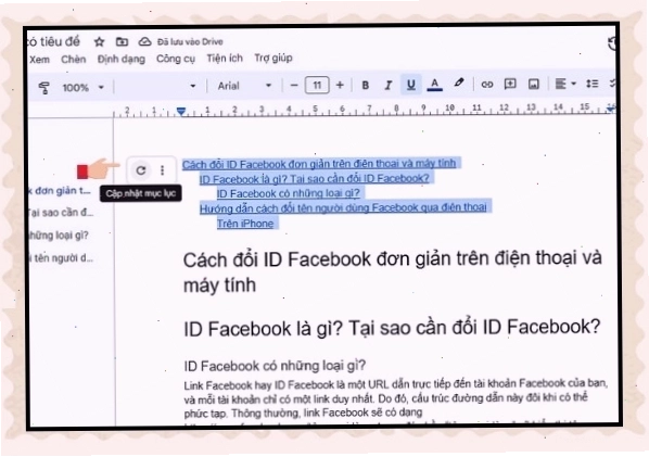 Cập nhật danh mục bảng biểu trong Word