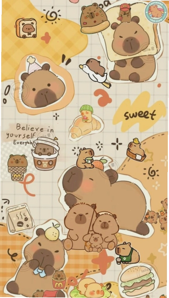 Capybara bộ đôi vô tri, phù hợp làm avatar đôi hoặc avatar meme