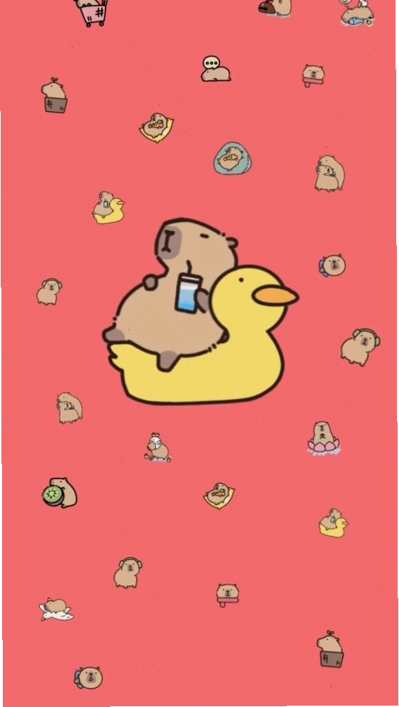 Capybara thư giãn trên phao vịt, ảnh avatar meme hài hước
