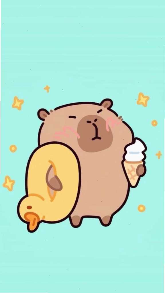 Capybara trên phao vịt, tạo nên hình ảnh hài hước và thư thái