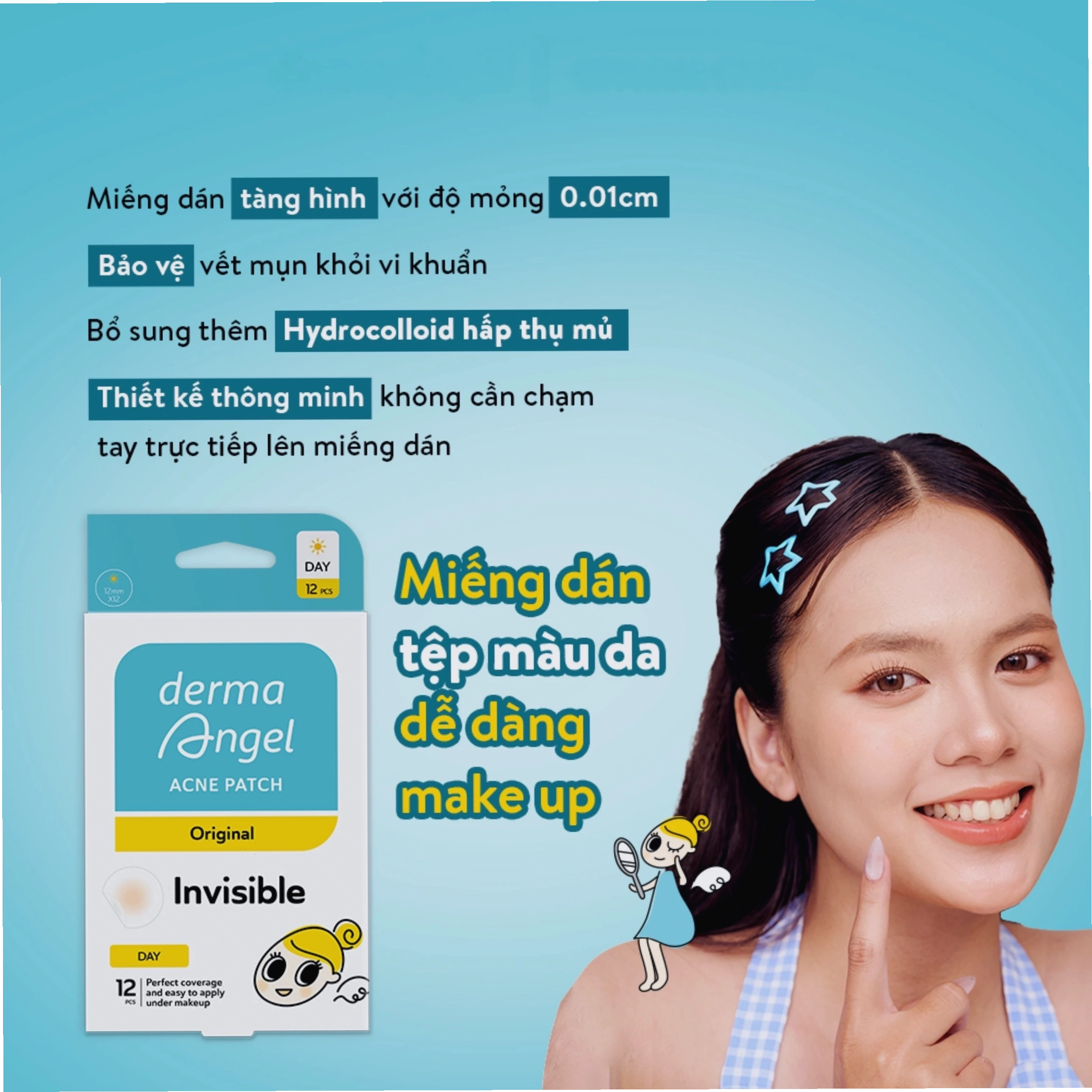 Cấu tạo miếng dán mụn Derma Angel ban ngày