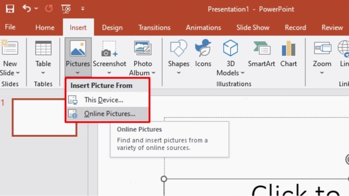 Chèn hình ảnh từ máy tính vào slide PowerPoint
