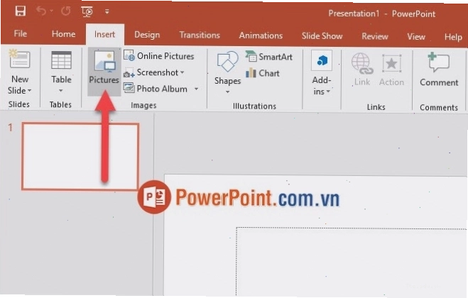 Chèn hình ảnh vào slide PowerPoint