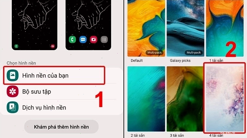 Chọn ảnh từ bộ sưu tập cá nhân để làm hình nền