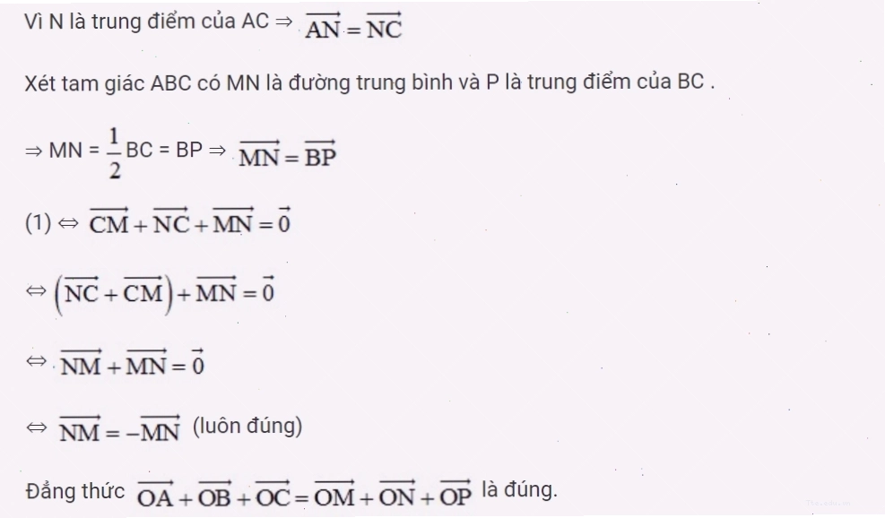 Chứng minh đẳng thức vecto sử dụng quy tắc trừ