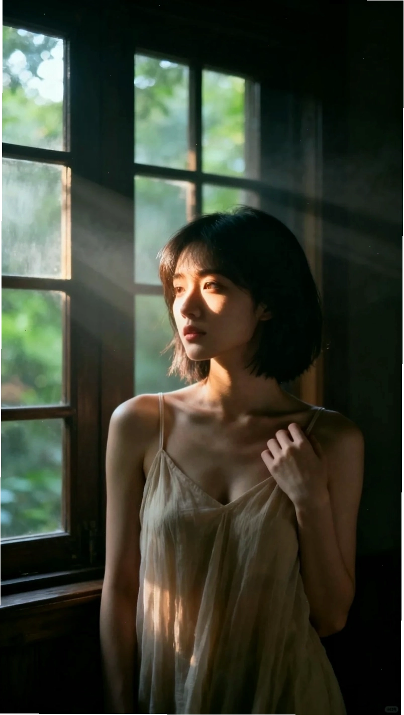 Cô gái tóc ngắn đeo kính che mặt, tạo điểm nhấn độc đáo