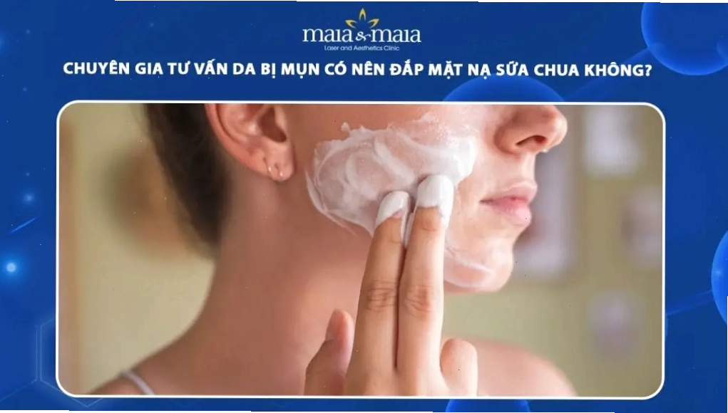 Da mụn có nên đắp mặt nạ sữa chua không đường để kháng viêm và làm dịu