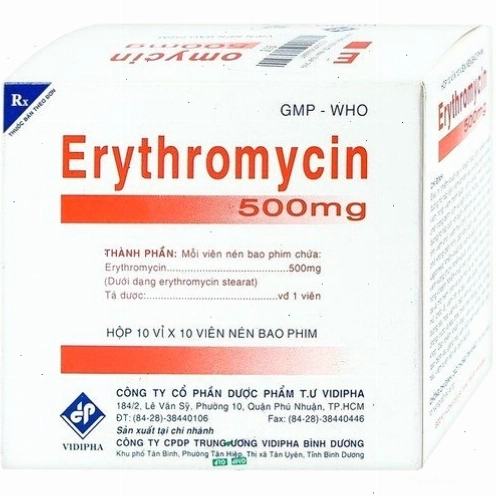 Erythromycin thuốc bôi trị mụn viêm nhiễm