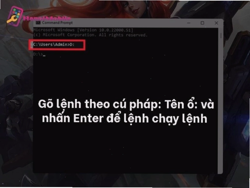 Giao diện Command Prompt khi sử dụng lệnh tạo file