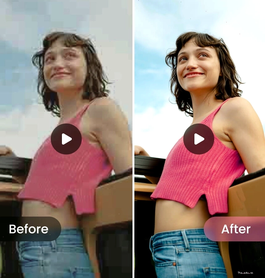 Giao diện công cụ làm nét video AI BeautyPlus